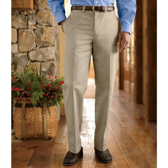 NWT Mens 36x30.5 LL Bean Classic Fit Plain Front Wrinkle-Free Dress Chino Pants - Picture 6 of 6
